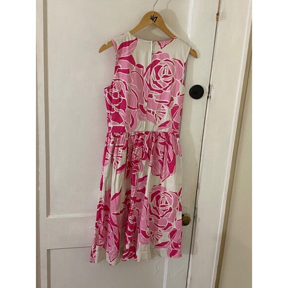 Lilly Pulitzer Women's Kaya Cameo White Pink Printed Dress - 8 - Picture 4 of 14